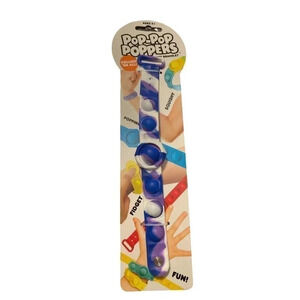 Pop-Pop Poppers Bubble Fidget Bracelet BLUE ,PURPLE AND WHITE
